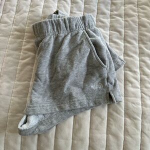 grey north face shorts